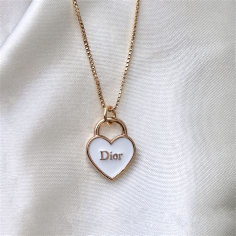 vintage dior heart necklace